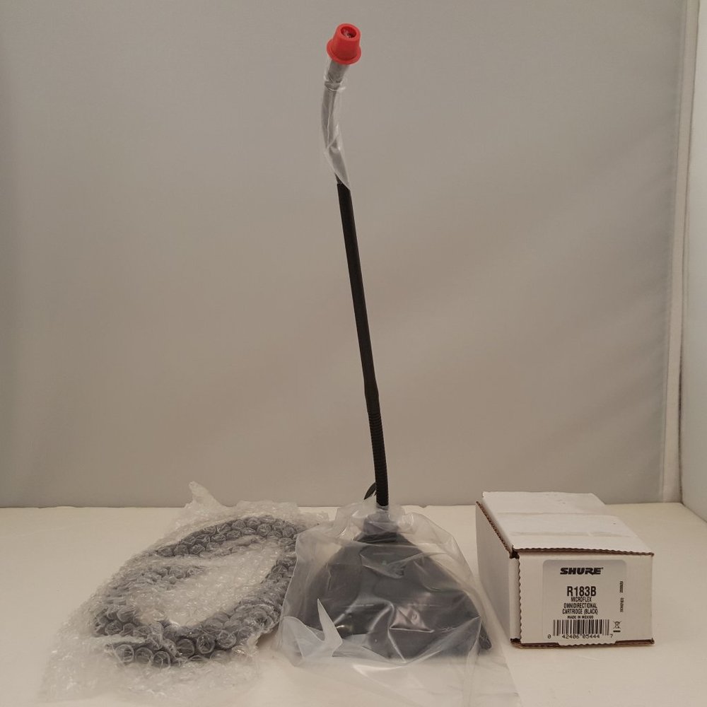 Shure MX412 D/N Microflex Standard Gooseneck Microphone & R183 Omnidirect